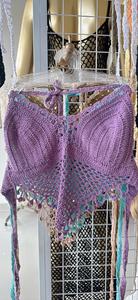 Venta al por mayor de suéteres de punto de ganchillo hechos a mano para mujer Bikini de ganchillo para adultos Ropa de playa Crop Top Traje de baño Ropa de playa para mujer - Product Image 4