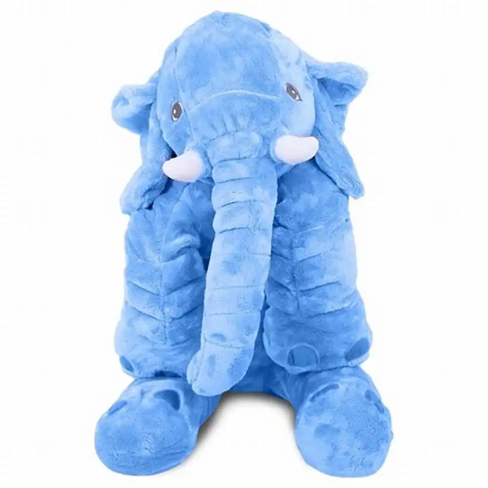 Atacado simulação do elefante gigante boneca, melhor feito de pelúcia, recheado, azul, elefante brinquedo