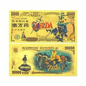 อะนิเมะญี่ปุ่น ไทรฟอร์ซ เลเจนด์ ซีรีส์ ธนบัตรที่ระลึกเคลือบทอง 24K ทำจาก PVC กันน้ำ ของสะสม การ์ดเกม ของขวัญ - Product Image 4