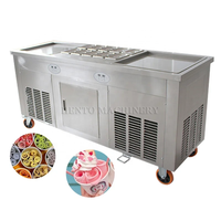 Machine de rouleaux de crème glacée frite à la poêle de congélation/rouleau de machine à crème glacée frite/machine à crème glacée frite pour l'Australie