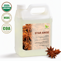 Huile essentielle d'anis étoilé distillée à la vapeur pour la fabrication de savons et de bougies, parfums, aromathérapie, vente en gros, approvisionnement en vrac USDA
