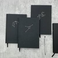 Journal de mode de vente chaude 2024 avec cahier à couverture rigide en papier d'art noir
