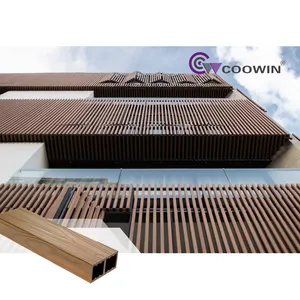 Alta Qualidade WPC Madeira Plástico Composto Slat Louver Outdoor Blinds Shutter Timber Tube