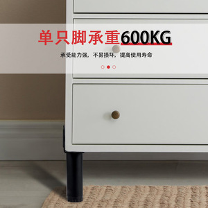Adjustable Pvc <b>Sofa</b> <b>Legs</b> Black Heavy Duty Furniture Support Minimalist Design - Product Image 1
