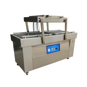 Food Automatic Food Vacuum Sealer Packaging Machine Plastic double chamber industrial Stainless Steel Fish Meat Duck Nut