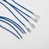 Harness Kabel Multi-Cabang Berinsulasi PVC Biru Kustom dengan Terminal Spade untuk Pendingin Komersial & Peralatan Industri