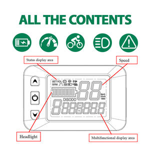 P9 USB 충전식 유선 자전거 컴퓨터 방수 LCD 디스플레이 속도/주행 거리계/도로 자전거 훈련용 스톱워치 24V-48V 전압 - Product Image 4