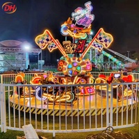 Manège de fête foraine : Moto tournante en fibre de verre, 18 places, équipement d'amusement pour foire locale, vente en gros