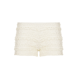 Shorts en dentelle tricotée pour femmes, taille élastique, décontractés, sportifs, légers, couleur unie, shorts d'été - Product Image 6