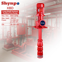 Pompe à incendie verticale à turbine à arbre long Shynpo XBD 1800 GPM pour système d'hydrant et d'arrosage de réservoir