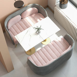 Mesa de lujo y caseta de Silla, conjunto de cubierta de sofá para cafetería, bar, hotel, restaurante, gran oferta de fábrica - Product Image 3