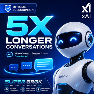 การสมัครสมาชิกอย่างเป็นทางการของ Super Grok ระยะเวลา 1 เดือน พร้อมการเข้าถึงแบบไม่จำกัด AI Chat การสร้าง<span class=keywords><strong>ภาพ</strong></span>และวิดีโอ รองรับ MAC OS ใช้งานได้ทั่วโลก แบบส่วนตัว - Product Image 2