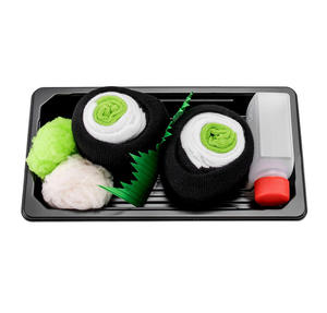 Cmax हॉट सेलिंग सबलिमिनेशन कस्टम प्रिंट विशेष पैकेजिंग पिज्जा बॉक्स टैको सुशी मज़ेदार क्रू महिला पुरुष मोजे - Product Image 3