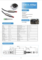 Transmetteur de pression de cellule de charge de haute précision personnalisé PTM10 gamme 40Mpa capteur de pression pneumatique et hydraulique hydraulique