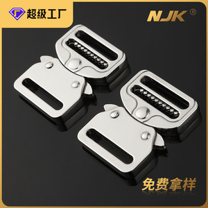 Hebilla de Bloqueo Automático de Aleación, 25 mm de Diámetro Interior, Plateada y Negra, para Cinturones, Zapatos y Bolsos - Product Image 5