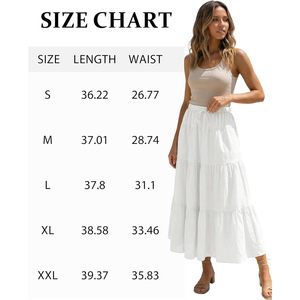 FOXA Women's Breathable Tiered A-Line Maxi <b>Skirt</b> High Waist Ruffles Flowy Cotton with Pockets <b>Boho</b> Summer - Product Image 6