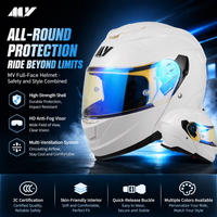 Casques de moto pour hommes et femmes, ABS, à visière rabattable, à dégagement rapide, double visière, certifiés ECE, toutes saisons, hiver, design personnalisé Knight