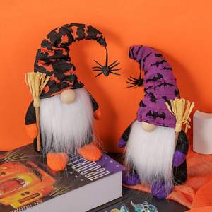 Espeluznante Gnomo de Halloween Muñeca sin rostro Bruja Estatuilla coleccionable temática para graduación Fiestas de Diwali Lindo estante de mesa espeluznante - Product Image 2