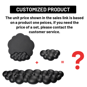 Alfombrilla de ratón con reposamuñecas de nube de Color degradado personalizado de dibujos animados, juego de alfombrilla de muñeca para teclado con Base antideslizante de PU - Product Image 6