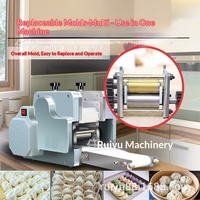 Machine commerciale manuelle pour la fabrication de feuilles de raviolis; Petite machine domestique pour la fabrication de feuilles de wontons avec moules interchangeables, garantie d'un an