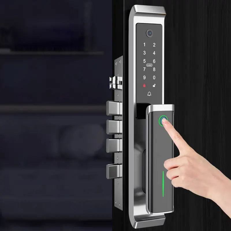 Hot Selling Camera Door Lock Fechaduras Inteligentes 3D Face Recognition Smart Door Lock With Recording Camera