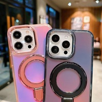 Farbverlauf Magnetring-Ständer Stoßfeste Handyhülle für iPhone 17 Pro Max