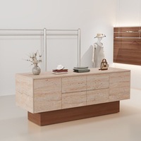 Bureau de réception commercial moderne de luxe en panneaux multicolores avec rangement mobile pour hôtels et écoles