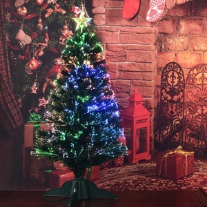 Étoile de <span class=keywords><strong>sapin</strong></span> de Noël artificielle pré-éclairée en fibre optique de 90 cm, éclairage multicolore, mini, pour table, intérieur, robuste, haute qualité - Product Image 2