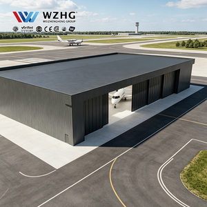 <b>Large</b> Steel Aircraft Storage Hangar Building With Prefabricated Frame Structure - Product Image 1