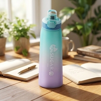 Bouteille d'eau écologique anti-fuite en Tritan+PP, sans BPA, de qualité alimentaire, compatible lave-vaisselle, pour la randonnée, le bureau et la salle de sport