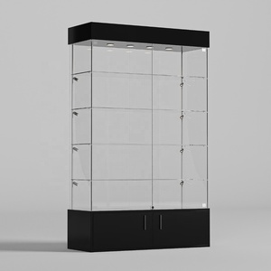 珠宝展示柜玻璃展示柜/壁木和玻璃展示柜设计/铝制带发光二极管玻璃展示柜 - Product Image 4