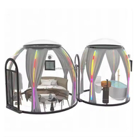 Hot Selling Outdoor Resorts Dôme en polycarbonate étanche avec salle de bain