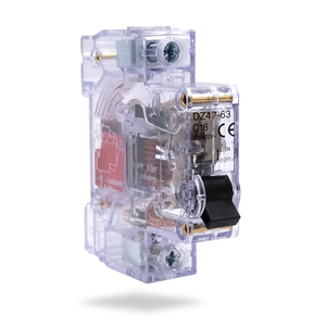 Interruptor de disyuntor en miniatura de protección contra sobrecarga y cortocircuito industrial MCB de carcasa transparente de 1 polo, 16A, 1 polo - Product Image 4