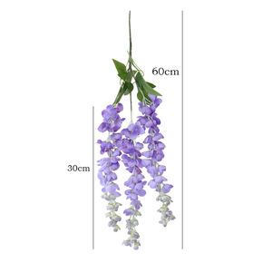 Flor Artificial de Locustillo de Seda Simulada, Decoración para Bodas y Hogar, Tela Suave Realista, Rama de 3 Puntas - Product Image 5
