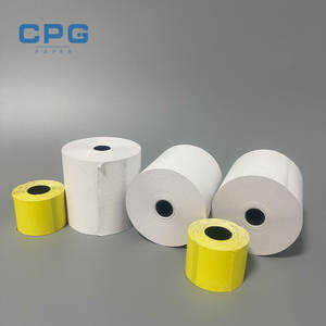 Rouleau de papier thermique sans BPA sur mesure 57x50mm 70gsm Longue durée de conservation de l'image Papier thermique pour reçus de pharmacie Rouleau de distributeur automatique - Product Image 1