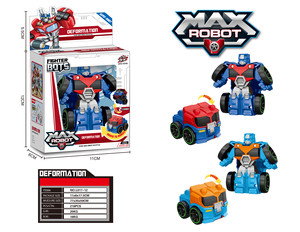 Jouets de voiture robot transformables miniatures à friction pour enfants de 2 à 7 ans, avec lumière PC – Nouveauté très demandée des fabricants - Product Image 2