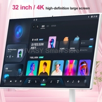 Écran intelligent portable 4K de 32 pouces avec écran tactile, diffusion sans fil, LED mini, blanc, haute saturation pour fêtes en extérieur