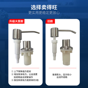 Stainless Steel Push Pump Head Silicone Extension Tube 100cm Easy Installation Kitchen Sink Soap Dispenser - Product Image 4