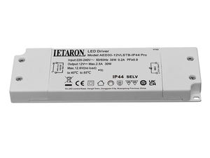 ไดรเวอร์ LED พลาสติกแบบหรี่แสงได้ Triac Gen II รุ่นบางพิเศษสำหรับขายส่ง - ซีรีส์มาตรฐาน ป้องกันการกระพริบ AED30-12VLSTB-IP44 Pro LED Driver - Product Image 5