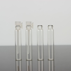 Vendita calda bottiglie Dispenser profumo 1ml 2ml 3ml chiaro campione di profumo Mini fiala di vetro con tappo in plastica - Product Image 1