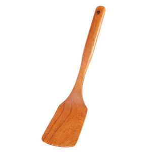 Espátula de cocina de madera con mango largo, apta para horno, solo lavar a mano, para sartenes antiadherentes, woks, salteados, uso doméstico - Product Image 1