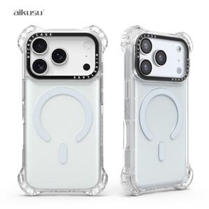 Coque de téléphone transparente en résine époxy anti-jaunissement Aikusu, vente en gros, pour iPhone 17 16 15 14 13 Plus Pro Max - Product Image 1