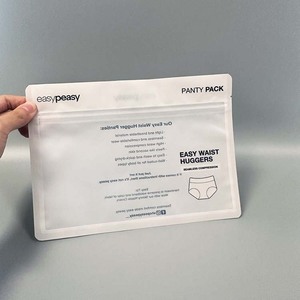 Custodia con chiusura <span class=keywords><strong>a</strong></span> chiusura lampo personalizzata in plastica opaca trasparente <span class=keywords><strong>a</strong></span> 3 lati con chiusura <span class=keywords><strong>a</strong></span> cerniera per vestiti custodia per guanti - Product Image 5