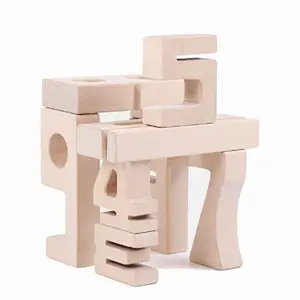 Wooden Number Blocks Toys, Montessori Math Learning Sum Blox Blocks