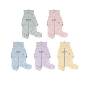 아웃도어 마카롱 컬러 네발 강아지 우비 반려동물 방수 자켓 견인 버클 애견 의류 - Product Image 3