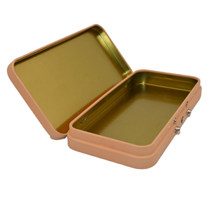 Rectangular Hinged CR Child Resistant Tin <b>Box</b> Double Lock Childproof Lockable Tinplate Case Pre Roll <b>Herb</b> Storage Metal Can - Product Image 5