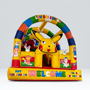 Castillo Inflable Pikachu de PVC para Parques de Diversiones, Fácil de Instalar, Marca Thuy Linh Gaming Application, 6m X 12m, 12 Meses - Product Image 1