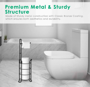 Modern Hotel Use Home Toilet Paper Holder <b>Standing</b> Wrought Iron Bathroom <b>Shelving</b> <b>Unit</b> with Eco-Friendly Design - Product Image 1