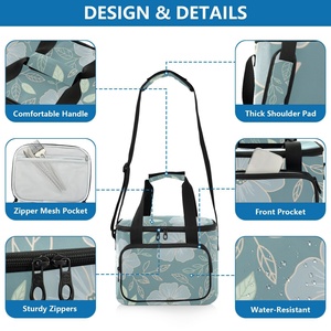 กระเป๋าเก็บความเย็นสำหรับใส่เค้กและอาหารกลางวัน ขนาดใหญ่ ทนทาน กันน้ำ ผลิตจากผ้า 600D พร้อมฉนวนกันความร้อน ลายพิมพ์แบบฮาวาย สำหรับผู้ใหญ่ - Product Image 4