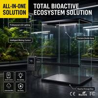 Solution tout-en-un pour vivarium bioactif avec système de brumisation LED intelligent intégré et base de drainage pour paysages de forêt tropicale professionnels